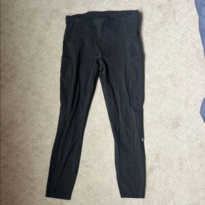Lululemon Fast and Free High Rise Tights 25” Size 8 in Gray